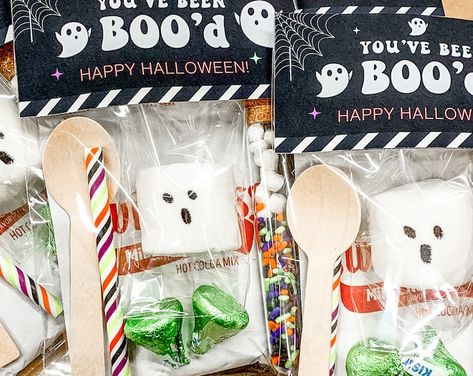 Hot Cocoa Kit Hot Cocoa Stocking Stuffer Snowman Soup Hot Cocoa Holiday Treats Holiday Hot Cocoa Kit - Etsy Boo’d Gift Ideas, Halloween Hot Chocolate Cones, Youve Been Boo’d Ideas, Trick Or Treat Goodie Bag Ideas, Halloween Party Favors Diy, Diy Halloween Gifts For Coworkers, Halloween Gift Ideas For Coworkers, You've Been Booed Ideas, Halloween Gifts For Coworkers