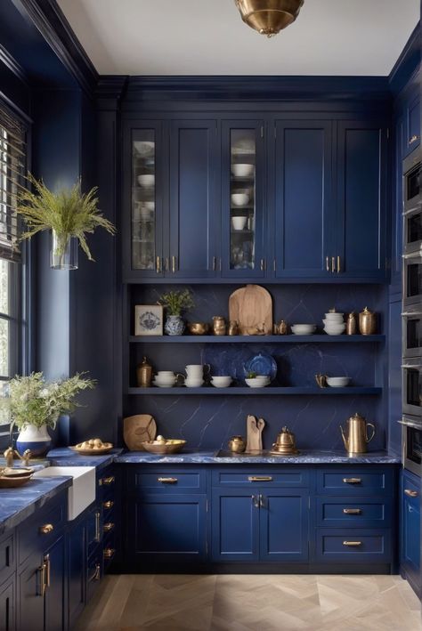 1. Dark blue cabinets
2. Stylish kitchen
3. Timeless charm
4. 2024 kitchen trends Navel Blue Kitchen Cabinets, Deep Blue Kitchen Cabinets, Blue And Black Kitchen, Blue Shaker Kitchen Cabinets, Dark Blue Cabinets, Dark Blue Kitchen Cabinets, Dark Blue Kitchen, Dark Blue Kitchens, Blue Kitchen Designs