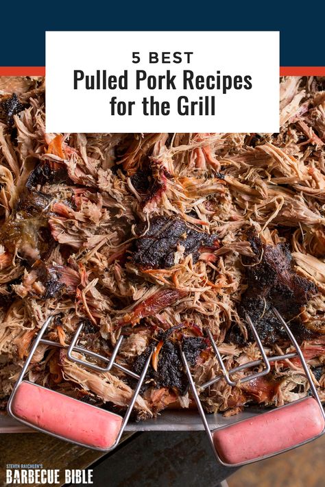 5 Best Pulled Pork Recipes for the Grill - Our favorite pulled pork recipes, from Carolina-style pulled pork to Steven Raichlen’s cochinita pibil. #pulledpork #pork #bbq #barbecue #grilling Pulled Pork On The Grill, North Carolina Pulled Pork, Carolina Style Pulled Pork, Best Pulled Pork Recipe, Pork Picnic, The Best Pulled Pork, Best Pulled Pork, Carolina Pulled Pork, Steven Raichlen