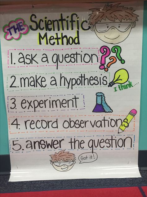 Scientific Method anchor chart- 1st grade Scientific Process Anchor Chart, Scientist Anchor Chart First Grade, Scientific Method Anchor Chart 3rd Grade, Scientific Method Grade 1, Science Anchor Charts 1st Grade, 3rd Grade Scientific Method Experiments, Scientific Method Kindergarten, Scientific Method First Grade, 1st Grade Experiments