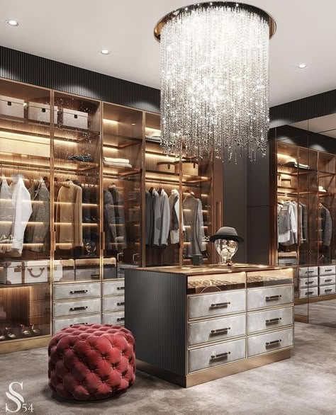 Small Dressing Rooms, Laundry Room Lighting, Modern Luxury Interior, Luxury Closets, Closets Design, Dream Closet Design, Walking Closet, Luxury Closets Design, Modern Closet