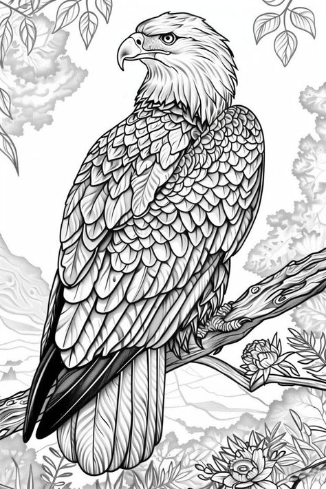 Eagle Coloring Pages Free Printable, How To Draw An Eagle, Native American Drawing, Eagle Artwork, Colour Pages, Eagle Drawing, Abstract Coloring Pages, Animal Stencil, Woodburning Projects