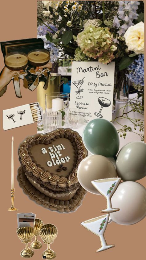 29 Birthday Themes For Her, 29 Birthday Ideas For Her, 25th Birthday Ideas For Her, Birthday Martini, Martini Party, 30th Bday Party, 30th Birthday Themes, 32 Birthday, Birthday Ideas For Her