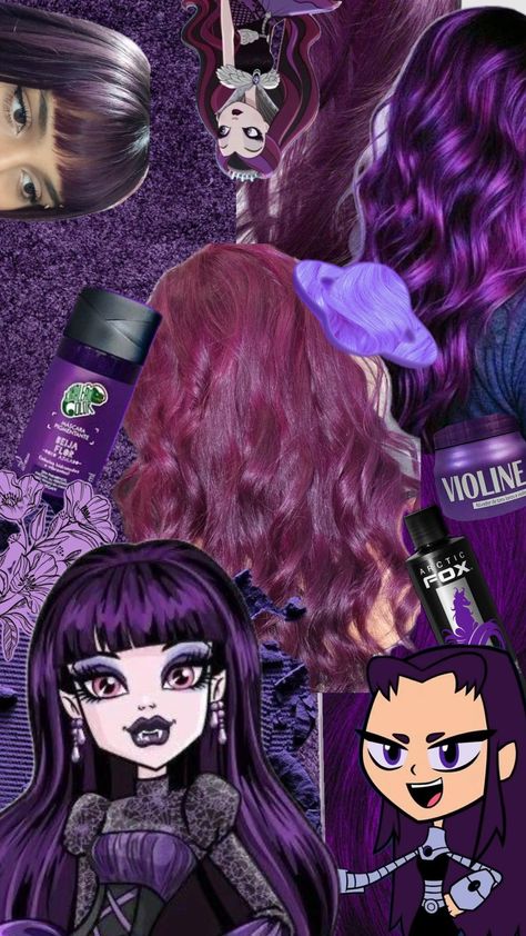 Violet Curly Hair, Color Hair Curly, Purple Hair Inspiration, Hair Collage, Black Red Hair, Face Drawing Reference, Hair Curly, Hair Inspo Color, Color Hair