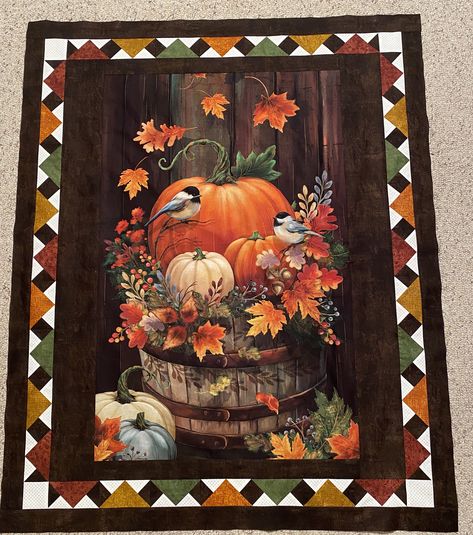 Excited to share this item from my #etsy shop: Just For Fall. A digital download Seasonal Quilts, Autumn Quilt, Fall Borders, Panel Quilt Patterns, Fabric Panel Quilts, Hanging Quilts, Quilt Border, Beginner Quilt Patterns, Fall Quilts