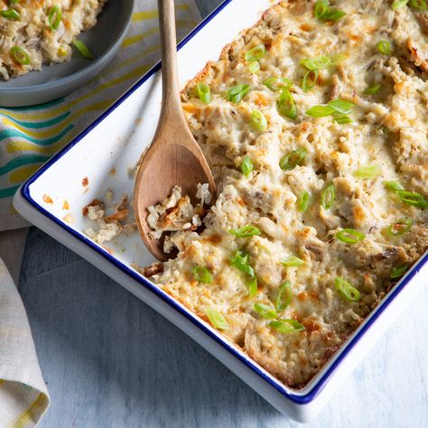 High Protein Casserole, Winter Casseroles, Cauliflower Rice Casserole, Easy Casseroles, Chicken Stuffing, Chicken Cauliflower, Chicken Casseroles, Stuffing Casserole, Cheesy Cauliflower