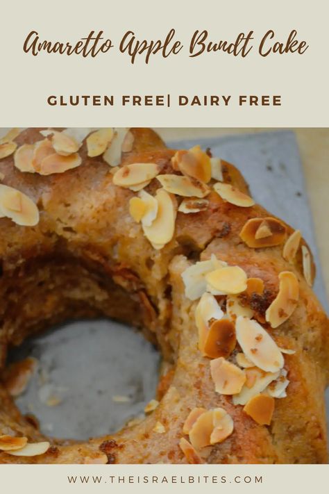 Vegan Fall Bundt Cake, Healthy Apple Bundt Cake, Gluten Free Apple Bundt Cake, Dairy Free Bundt Cake Recipes, Gf Bundt Cake, Gluten Free Dairy Free Bundt Cake, Gluten Free Amaretto Cake, Gluten And Dairy Free Fall Desserts, Pear Bundt Cake Recipe