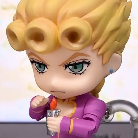 Giorno Nendoroid Icon, Jjba Nendoroids Icons, Giorno Giovanna Pfp, Jjba Nendoroids, Jojo Nendoroid, Jojo Plushies, Jojo's Bizarre Adventure Figures, Shell People, Jjba Wallpaper