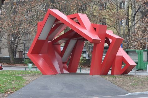 Urban Sculpture / Rok Grdisa Urban Sculpture, Tivoli Park, Temporary Installation, Ljubljana Slovenia, Different Art, Landscape Elements, Public Sculpture, Landscape Architecture Design, Urban Furniture