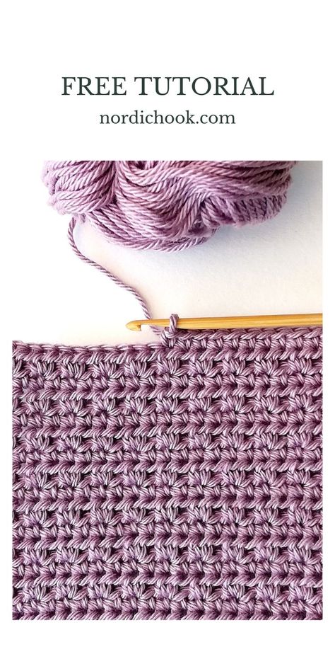 This free crochet tutorial shows how to make the prairie stitch step-by-step. It includes detailed photo instructions. This crochet stitch is a repeat of two rows. The fabric of the prairie stitch is quite light, so it would work great for a light crochet summer top. Crochet Washcloth Pattern, Crochet Stitch Tutorial, Crochet 101, Tunisian Crochet Patterns, Crochet Stitches Guide, Crochet Stitches For Blankets, Crochet Knit Stitches, Crochet For Beginners Blanket, Easy Crochet Stitches