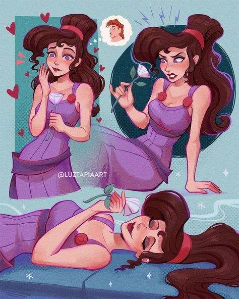 Luz Tapia Art, Megara Disney, Hercules Disney, Disney Character Art, Animation Disney, Disney Hercules, Disney Women, Disney Fanart, Disney Artwork