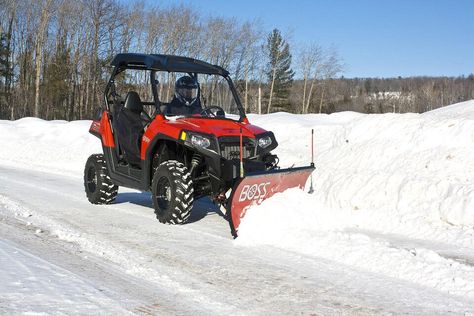 BOSS UTV Snowplow Atv Snow Plow, Snow Plow Truck, Atv Implements, Snow Removal Equipment, Plow Truck, Atv Car, Colorado Living, Homestead House, Utv Accessories