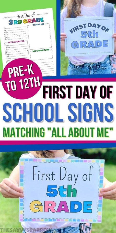 First Day Printable, High School First Day, Teacher Appreciation Letter, First Day School Sign, Free School Printables, Back To School Photos, First Day Of School Signs, Printable Signs Free, First Day Of School Pictures