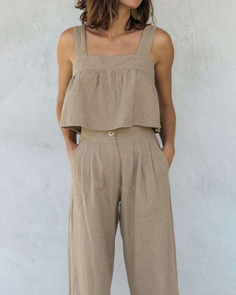 🥳 CHECKOUT this Customer Favorite 🥳 ⁌ A Cotton Wide Strap Crop and Pants Set ⁍ ► Now only $38.99 ◀︎ 👉 Find the link in our bio + SHOP Affordable. Intentional. Style. #brightermanner Wide Straps Top, Palazzo Pants Outfit, Cotton Crop Top, Top And Pants Set, Maxi Dress Formal, Linen Set, Strap Top, Outfit Set, Sweater Sleeves