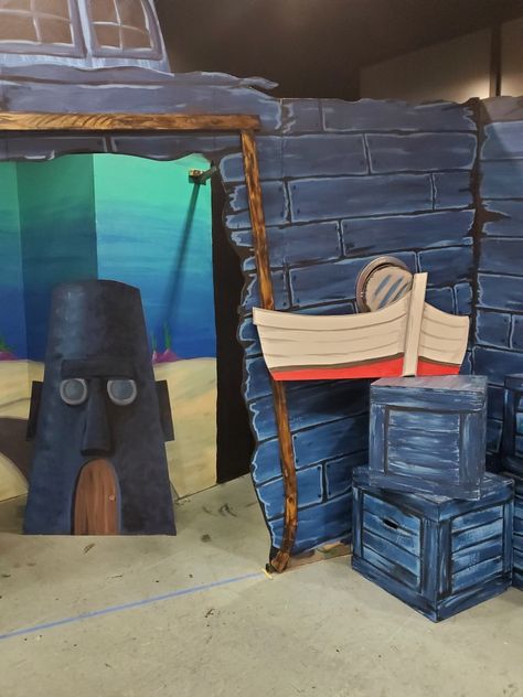 Spongebob Musical Set, Spongebob The Musical Set Design, Spongebob Musical Set Design, Spongebob Mermaid, Spongebob The Musical, Spongebob Ideas, Musical Set Design, Spongebob Theme, Spongebob Musical