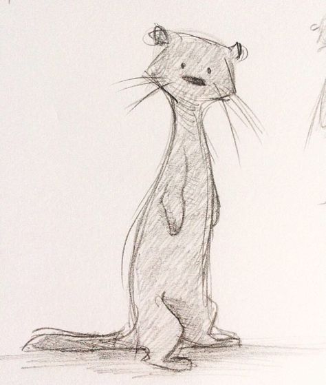 Animal Art Drawing Sketches, Otters Drawing, Animal Art Drawing, Otter Animal, Otter Drawing, Drawing Ideas Creative, Animal Drawings Sketches, Sketching Ideas, I Love Drawing