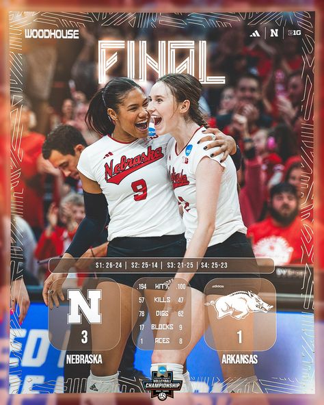 Volleyball Nebraska, Hope College, Volleyball Tournaments, Sports Design Ideas, Sports Scores, Volleyball Games, Sports Design Inspiration, Sports Graphics, Sports Graphic Design