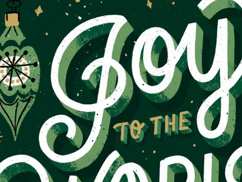 Joy to the World Sneak Peek by Jamie Bartlett on Dribbble Christmas Fonts Free, Christmas Graphic Design, Typography Calligraphy, Best Script Fonts, Christmas Typography, Graphic Design Cards, Happy Holiday Cards, Christmas Challenge, Christmas Fonts