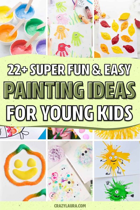 Looking for a new craft project to make with your young ones?! Check out these super fun paint craft tutorials and ideas for kids to make! Easy Paint Ideas For Kids, Kids Painting Ideas Easy, Kid Painting Ideas, Paint Crafts For Kids, Crafts For Young Kids, Painting Ideas For Toddlers, Activities For 1st Graders, Diy Puffy Paint, Rainbow Fish Crafts