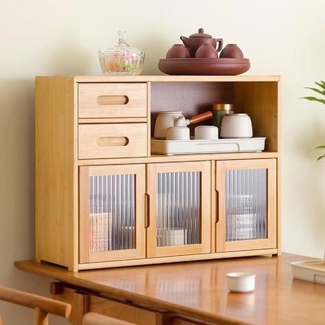 Amazon.com: Gdrasuya10 Bamboo Countertop Shelf Storage Cabinet Kitchen Pantry, Medium Kitchen Pantry Sideboard with 2 Drawers Freestanding Kitchen Countertop Storage Shelf for Dishs Bowls : Everything Else Storage Cabinet Kitchen, Bamboo Countertop, Kitchen Countertop Storage, Medium Kitchen, Countertop Shelf, Freestanding Kitchen, Countertop Storage, Cabinet Kitchen, Shelf Storage