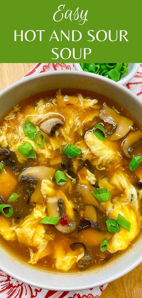 Hot and Sour Soup Gluten Free Hot And Sour Soup, Easy Hot And Sour Soup Recipe Simple, Hot And Sour Egg Drop Soup, Hot And Sour Wonton Soup, Hot And Sour Cabbage Soup, Easy Chinese Soup, Hot And Sour Soup Crockpot, Sweet And Sour Soup Chinese, Hot Sour Soup Recipe Simple