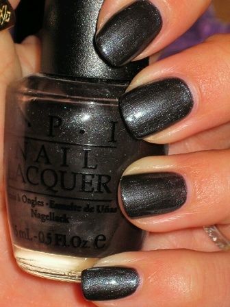 Black Shimmer Nails, Opi Black, Shimmer Nail Polish, Nail Vinyls, Nail Shimmer, Black Nail Polish, Black Nail, I Love Nails, Hot Nails