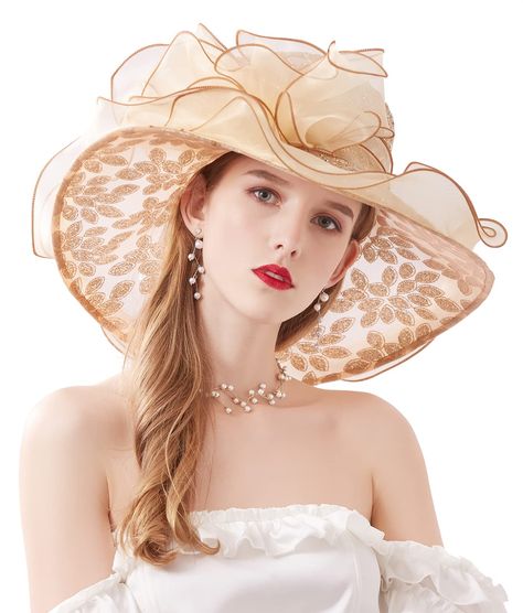 Wedding Tea Party, Tea Party Wedding, Bridal Hat, Hat Wide Brim, Wedding Tea, Tea Party Hats, Wedding Fascinators, Wide Brim Sun Hat, Kentucky Derby Hats