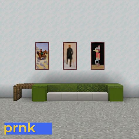 Green sofa with a table  #minecraft #furniture #ikea #prnk Minecraft Sofa, Table Minecraft, Planet Minecraft, Minecraft Furniture, Green Sofa, Texture Packs, Not Allowed, Home Signs, Art Studio