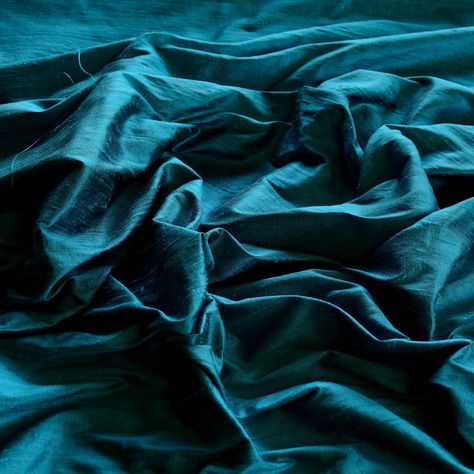 I really like this! Cyan Aesthetic, Aesthetic Turquoise, Dusky Summer, Turquoise Aesthetic, Butterfly Room, Silk Dupioni, Turquoise Fabric, Dark Green Aesthetic, Dupioni Silk