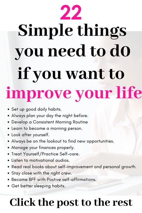 If you’re a woman and want to improve your life or wondering how to have a better life, here are self-improvement Tips, activities, ideas, quotes, & habits Inspiration best steps to  Improving yourself personal growth habits / personal development/ goal setting #selfcare #grow #happy #goals #love #betterme #selflove #beautytips. Steps To A Better You, How To Grow In Life, How To Have A Happy Life, How To Grow Up Life Tips, How To Live A Good Life, Steps To Getting Your Life Together, How To Have A Better Life, How To Make Life Better, How To Make Your Life Better