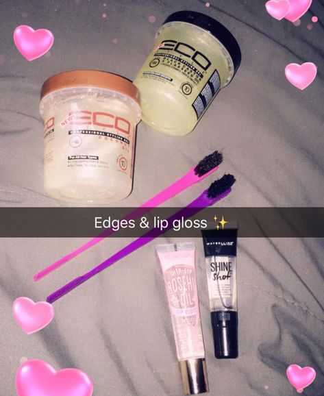 Edge Brush Aesthetic, Eco Gel, Female Products, Funky Purses, Edgy Boots, Lip Care Routine, Glitter Lip Gloss, Edges Hair, Edge Control