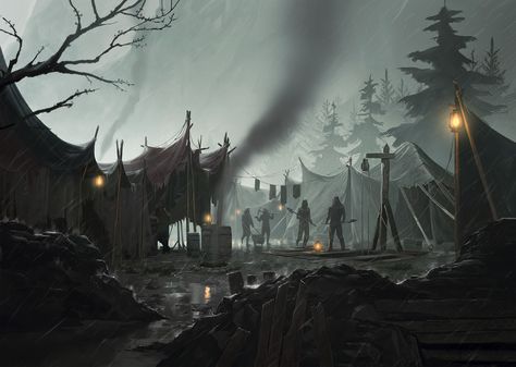 ArtStation - Romano camp, SIXMOREVODKA STUDIO Village Concept Art, Marko Djurdjevic, Fantasy City, Dnd Art, Fantasy Setting, Fantasy Places, Fantasy Art Landscapes, Fantasy Concept Art, Camping Art