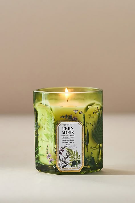 Adorned with beautiful botanicals, this only-at-Anthro fragrance lends everyday elegance to any living space — and is perfectly giftable for the scent-obsessed. Fern Moss (Fresh Herbal) : A botanical fusion of dense woodland foliage, leafy elm, and white birch lifted by sun-dappled citrus over fresh moss, dewy fern, and herbaceous lavender. For the best burn experience, keep the following in mind: The first time you light your candle, allow it to burn until the wax pool melts all the way to the Wedding Scented Candles, Cottage Core Candles, Anthropologie Home Candles, Botanical Candle, Fairycore Candles, Moss Candle, Unique Candle Scents, The Botanical Candle Co, Anthropologie Candle