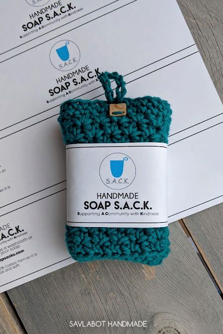 Free Printable Soap SACK wrap – Savlabot Soap Saver Knitting Pattern, Free Printable Soap Saver Labels, Soap Sacks Crochet, Crochet Soap Sack Free Pattern, Crochet Soap Sack, Crochet Soap Bag Free Pattern, Diy Soap Saver Bag, Diy Soap Saver, Crochet Sack