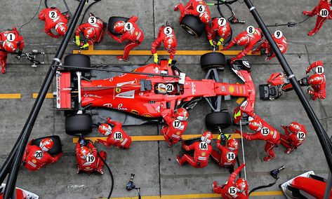 Formula One pit stop: How does the crew ... Chinese Grand Prix, Lighting Control System, Tire Change, Pit Crew, Minds Eye, Car Radiator, Sebastian Vettel, Formula 1 Car, Stop Light