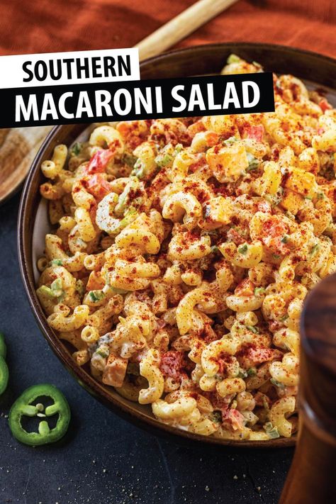 Southern Macaroni Salad, Macaroni Salad Ingredients, Creamy Macaroni Salad, Pimento Cheese Recipes, Best Macaroni Salad, Macaroni Salad Recipe, Pimento Cheese, Macaroni Salad, Pasta Salad Recipes