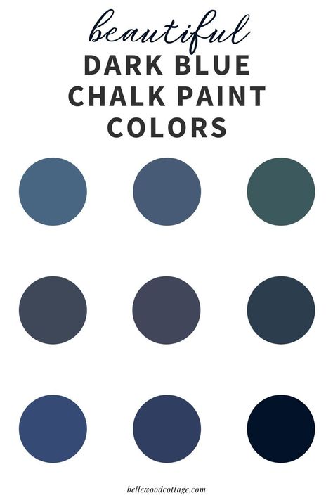 Blue Gray Chalk Paint Furniture, Dark Blue Chalk Paint Furniture, Chalk Paint Blue Furniture, Blue Chalk Paint Colors, Dark Blue Furniture Bedroom, Dark Blue Furniture Paint, Deep Navy Paint Colors, Navy Chalk Paint Furniture, Dark Blue Painted Furniture