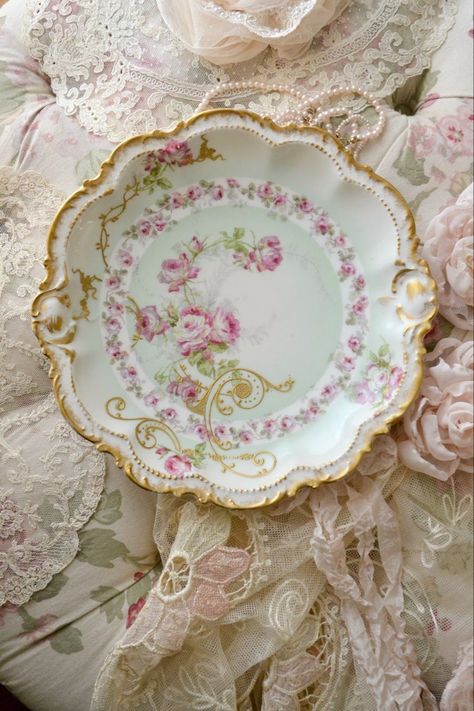 Vintage China Patterns, Hand Painted Plate, Estilo Shabby Chic, Pretty Dishes, Pretty China, Antique Dishes, Pretty Plates, Beautiful China, Hand Painted Plates