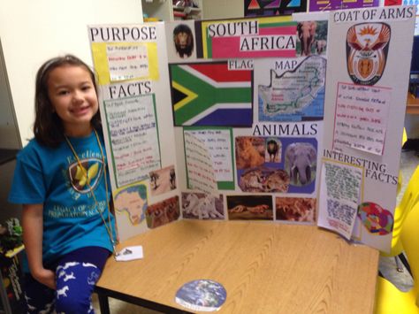 International Project Presentation (South Africa - animals/Safari) Africa Poster Project, South Africa Animals, Year 2 Classroom, Africa Day, Animals Safari, Africa Flag, Africa Animals, Project Presentation, Africa Do Sul