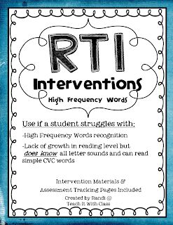 Rti Interventions Elementary, Rti Interventions, Intervention Specialist, Response To Intervention, Letters And Sounds, Reading Specialist, Struggling Students, Word Recognition, Struggling Readers