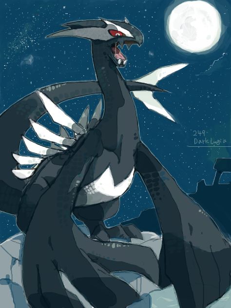 AMO ESTE POKEMON! Shadow Lugia Art, Dark Lugia, Shadow Lugia, Pokemon Z, Pokemon Lugia, Mtg Altered Art, Powerful Pokemon, Lucario Pokemon, Pokemon Dragon