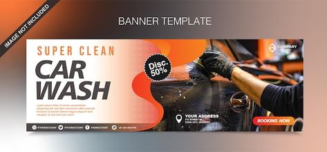 Car wash banner design template | Premium Vector #Freepik #vector #logo-poster #poster #car-wash-poster #creative-layout Car Wash Banner Design, Banner Store, Car Shampoo, Poster Creative, Car Banner, Holiday Car, Car Wash Services, Creative Layout, Flyers Design