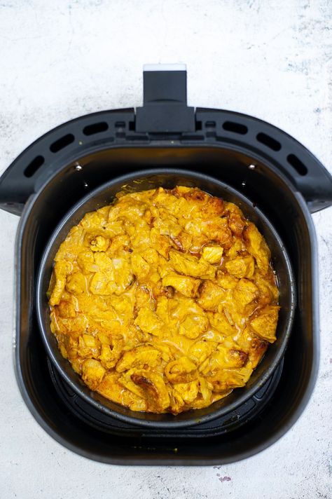 Curry In Air Fryer, Air Fryer Recipes Chicken Curry, Airfryer Curry Chicken, Air Fryer Butter Chicken, Air Fryer Curry Chicken, Air Fryer Curry, Airfryer Food, Poulet Curry Coco, Chicken Breast Curry