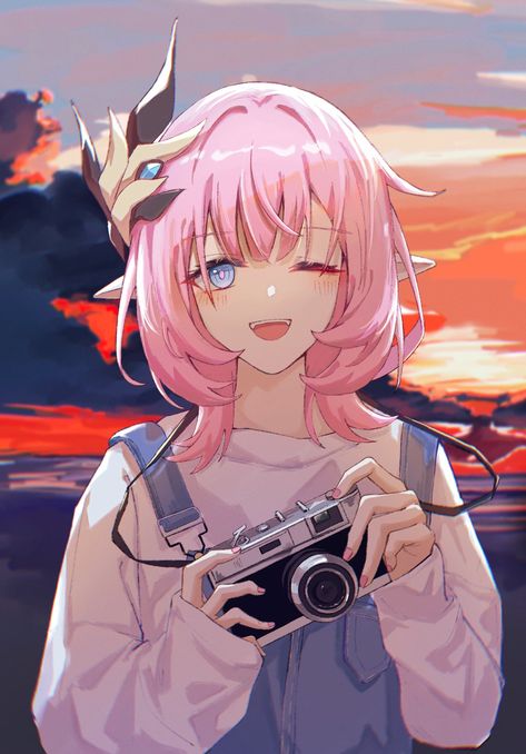 Flamechaser Honkai, Honkai Impact, Love Art, Tesla, Elf, Anime, Pink, Quick Saves, Art