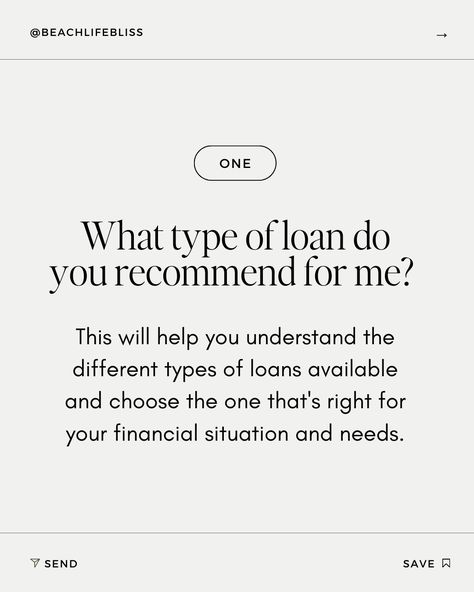 Buying a home is a big deal, so it's important to have the right team on your side. Your lender is one of those key players. Before you sign on the dotted line, here are a few questions you should ask your lender before you buy a home: ❓ What type of loan do you recommend for me? This will help you understand the different types of loans available and choose the one that's right for your financial situation and needs. ❓ Do I qualify for any down payment assistance programs?  If you're st... Types Of Loans, Buying A Home, Buy A Home, Down Payment, Dotted Line, What Type, Big Deal, Loans, Different Types