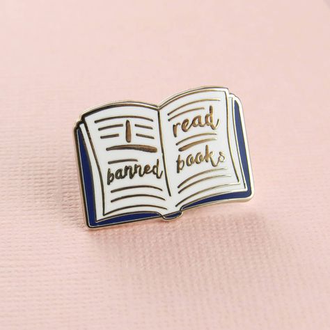 Banned Books Enamel Pin I Read Banned Books, Literature Gifts, Read Banned Books, Book Bar, Gift For Book Lover, Writer Gifts, Book Pins, Literary Gifts, Banned Books