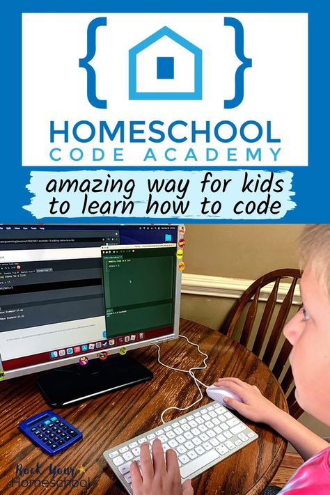 Help your kids learn how to code (even if you don't know how to) with this self-paced course from Homeschool Code Academy. Your kids will have a blast learning these basic coding skills. Homeschool Electives, Best Homeschool Curriculum, Basic Coding, Coding Skills, Coding Lessons, Coding Courses, How To Code, Computer Coding, Computer Skills