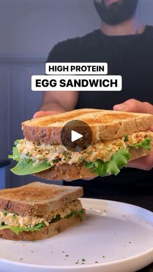 Protein Egg Sandwich, Protein Egg, Makanan Rendah Kalori, Wholemeal Bread, Healthy High Protein Meals, Egg Sandwich, Easy Healthy Meal Prep, Healthy Lifestyle Food, Lunch Recipes Healthy