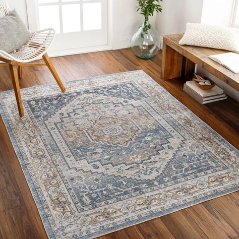 Bungalow Rose Osiyo Machine Woven Performance Blue Rug & Reviews | Wayfair Green And Grey Living Room, Grey Living Room, Navy Rug, Navy Blue Area Rug, Blue Elephants, Washable Area Rugs, Machine Washable Rugs, Indoor Area Rugs, Power Loom