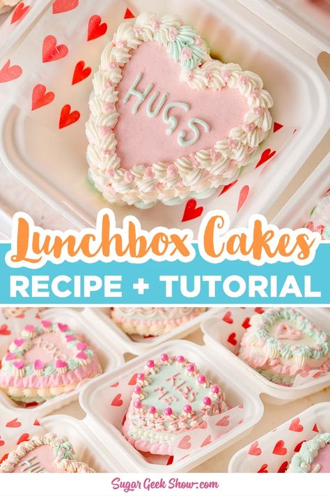 Diy Lunchbox Cake, How To Make A Lunch Box Cake, Bento Box Cake Recipe, Heart Lunchbox Cake, Bento Cake Recipe, Korean Lunchbox Cakes, Lunchbox Cake Ideas, Bento Box Cakes, Korean Lunch Box Cake